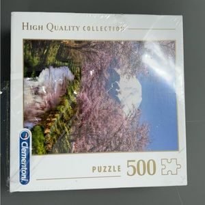Clementoni puzzle 500 piece cherry blossom mt Fuji Japan